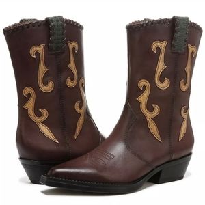 Franco Sarto Lance 2 Western Boots, Side Zip, Women, Size 7 M. New with box.